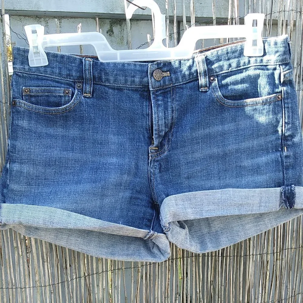 J. Crew HipSlung Stretch Denim Shorts - 12 SP